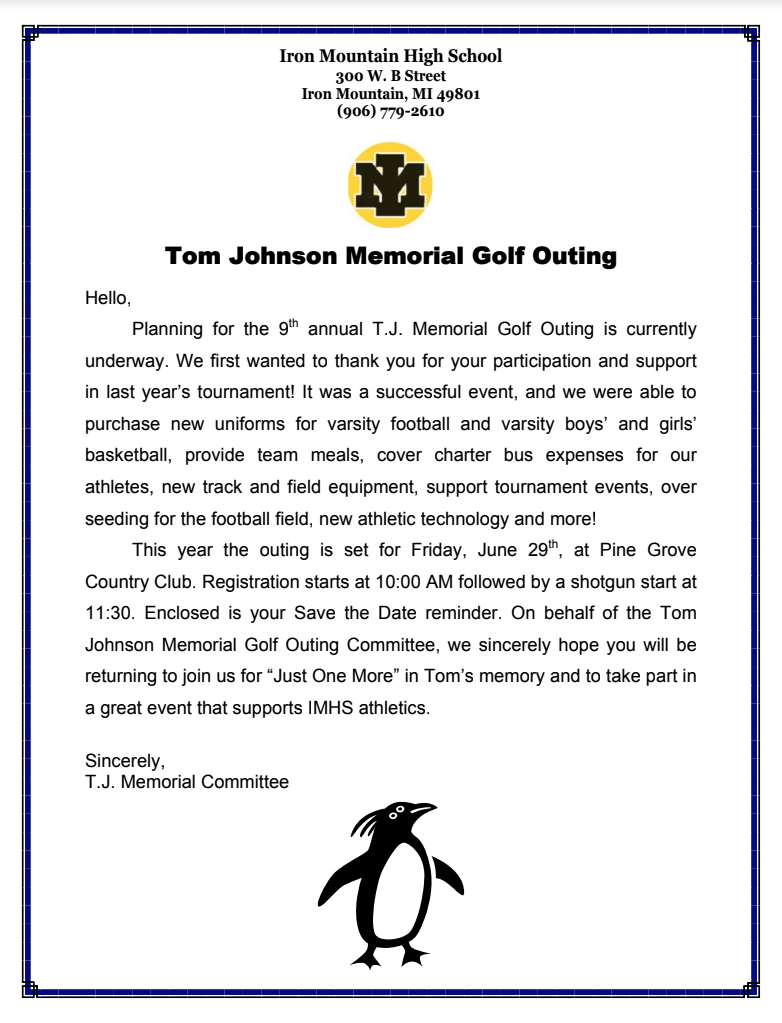 TJ Memorial Information Friday June 29th at Pine Grove